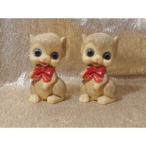 Vintage Napco Salt Pepper Shakers Set Mouse Mice Celluloid Kitschy Kitchen MCM